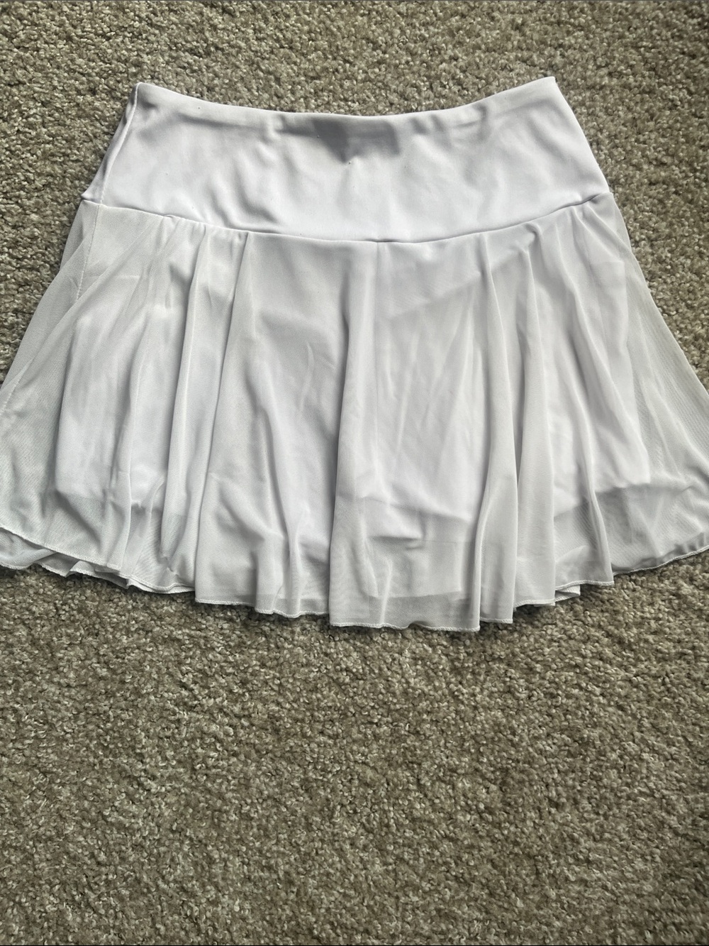 White Pleated Mini Skirt
